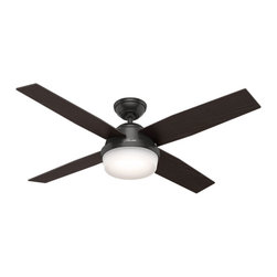 Hunter 52" 4 Blade LED Outdoor Ceiling Fan with Light Kit and Remote Control Included - Ceiling Fans