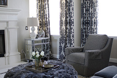 Transitional living room photo in Phoenix