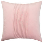StyleCraft - Dann Foley-Tuxedo-Velvet Tux Pleat Pillow-24" x 24"-Blush Pink - The Tuxedo throw pillow from StyleCraft adds a touch of luxe to any living room or bedroom. Designed by Dann Foley, this pillow features a plush duck feather cotton filling that ensures both comfort and style. The envelope closure holds the pillow securely, while the high-quality velvet adds a touch of glamour to your space.
