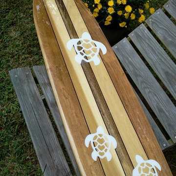 Surfboard, surfboard wall hanging, sea turtle