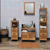 Wall-Mounted Sink Floor Cabinet Mahe Bamboo - Wood, Mahe