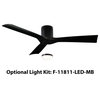 Aviator 3-Blade Smart Flush Mount Ceiling Fan 54" Matte Black