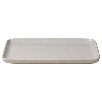 Blomus Sablo Ceramic Snack Plate 5.9 x 8.3", Pack of 4