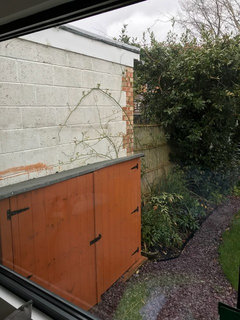 Disguise Neighbours Ugly Garage Wall, How To Disguise A Concrete Garage