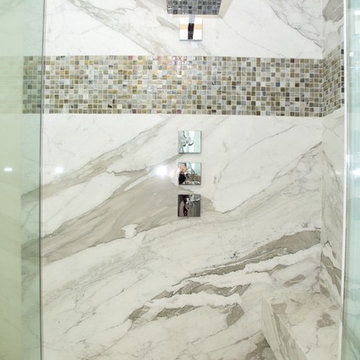 Carlsbad Contemporary Marble Bathroom Full Design and Renovation