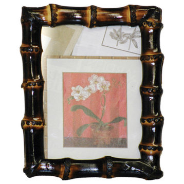 Burnt Bamboo Root Picture Frame, 8"x10"
