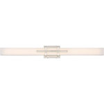 Nuvo Lighting - Nuvo Lighting 62/875 Grill - 36" 39W 1 LED Wall Sconce - Shade Included: TRUE  Dimable: TRUE  Warranty: 3 Years Limited  Color Temperature:   Lumens: 3120  CRI:Grill 36" 39W 1 LED Wall Sconce Polished Nickel White Acrylic Glass *UL Approved: YES *Energy Star Qualified: n/a  *ADA Certified: n/a  *Number of Lights: Lamp: 1-*Wattage:39w LED bulb(s) *Bulb Included:Yes *Bulb Type:LED *Finish Type:Polished Nickel
