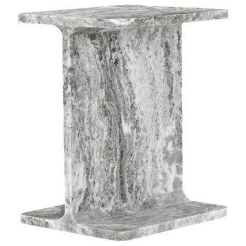 Enzo Luxury Genuine Solid Marble Icon End Table