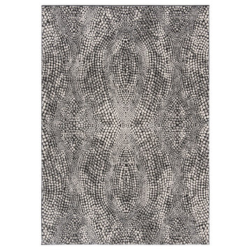 Safavieh Lurex Collection LUR185 Rug, Black/Light Grey, 4' X 6'
