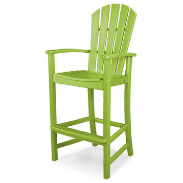 Polywood Palm Coast Bar Chair, Lime