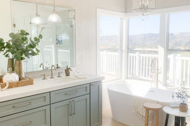 Example of a trendy bathroom design in Orange County