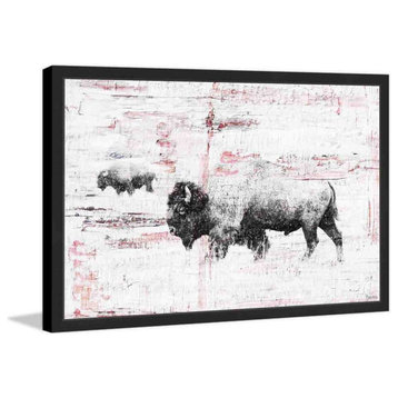 Parvez Taj "Buffalo Walking" Framed Painting Print, 24"x16"