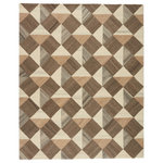 Jaipur Living - Verde Home by Jaipur Living Paris Handmade Geometric Brown/ Cream Rug, 9'x12' - Pathways by Verde Home is a contemporary and livable assortment of exquisitely made micro-tufted designs. Crafted of naturally dyed wool, the versatile, neutral palette of these styles is sourced from varied species and colors of sheep for a dimensional and organic-inspired look. The Paris rug boasts a captivating geometric motif that lends patterned panache to any space. The directional tufting in the durable wool pile creates depth and beautiful texture, complementing the natural brown, cream, gray, and tan tones.