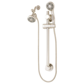 Napa Collection Anystream Slide Bar Mounted 2-Way Shower System, Brushed Nickel