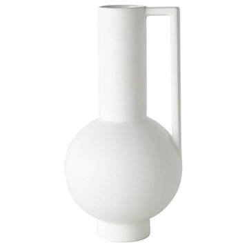Classic Matte White Pitcher with Handle