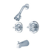Kingston Brass Vintage 2-Handle Tub and Shower Faucet, Polished Chrome