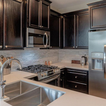 A New Chocolate Finish on Oak Cabinets Transforms w/Stunning Results!