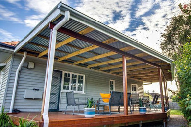 Low Level Deck and Open Rafter Pergola Roof