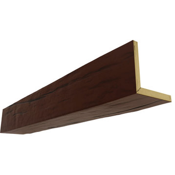 8"W x 4"H x 8'L 2-Sided 2-Sided Riverwood Faux Wood Beam, Natural Pecan