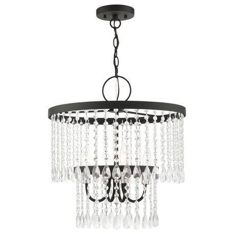 Black Transitional, Dazzling, Modern Classic, Pendant Chandelier