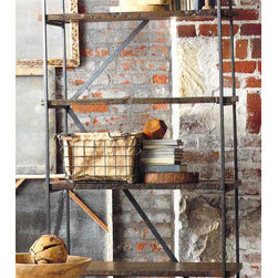 Roost Recycled Wood Tall Narrow Shelf - SKU: F733 - Media Racks And Towers
