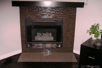 Example of a minimalist living room design in Vancouver