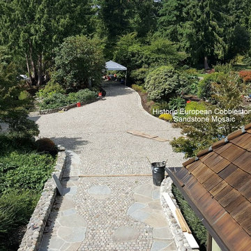 Antique reclaimed cobblestone "Mosaic" Sandstone, small cubes