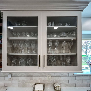 Custom Two-Tone Shaker Style Kitchen with Storage Organization