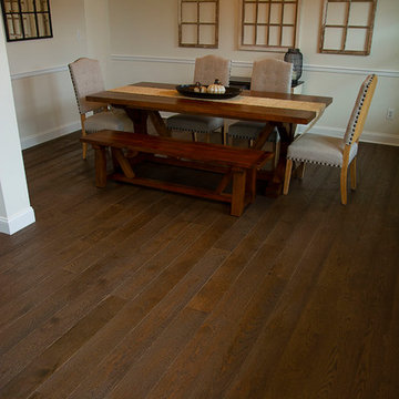 White Oak Character Wirebrushed Wide Plank Floor in Kennett Square, PA