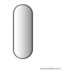 Goccia Wall Mirror 360x900mm Black - Bathroom Mirrors