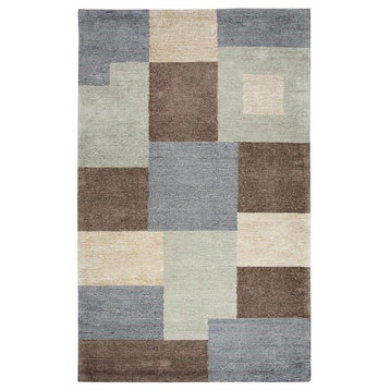 Rizzy Home Eden Harbor EH134A Multi-Colored Block Area Rug, Runner 2'6" x 8'