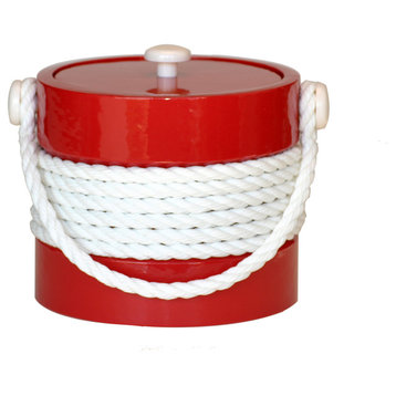Rope 3-Quart Ice Bucket, Red