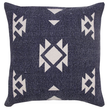 Southwestern Decorative Denim Geometric 20" x 20" Throw Pillow