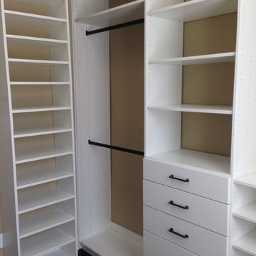 Master Closet with Oil-Rubbed Bronze Hardware