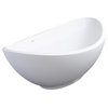 Lavasca Mini XS Freestanding Soaker Tub, Satin White