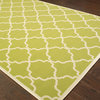 Rhodes Indoor and Outdoor Lattice Green and Ivory Rug, 5'3"x7'6"