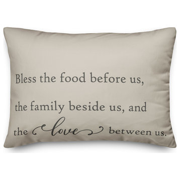 Bless the Food Before Us 14"x20" Spun Poly Pillow