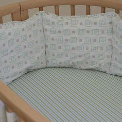 Ultra Soft Reversible Stokke Sky Blue Crib Set by Gustav Maxwell - Baby Bedding