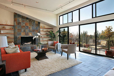 Living room - contemporary living room idea in San Francisco