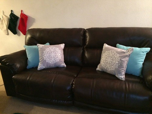 Dark Leather Couch Decor, Throw Pillows To Go With Dark Brown Leather Couch