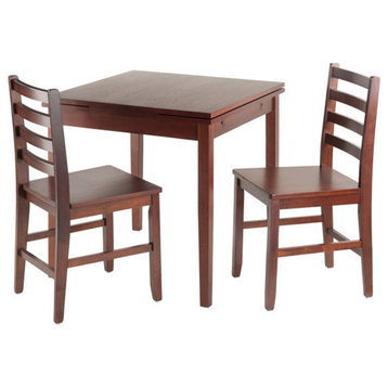 Pulman 3-Piece Set Extension Table With 2 Ladder Back Chairs