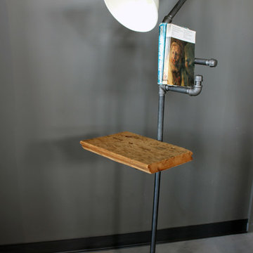 Rustic Industrial Pipe Floor Lamp
