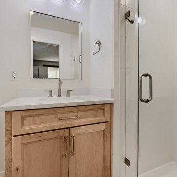 Full Kitchen & Bathroom Remodel | Warm Maple + Soft White Cabinetry | Colorado