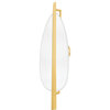 Ithaca Wall Sconce Aged Brass, White