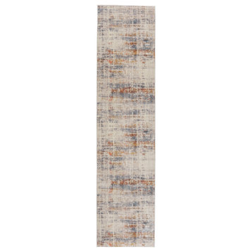 Vibe Aerin Abstract Multicolor and White Area Rug, 3'x12'