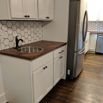 Kitchen Backsplash, Window, and Shelving