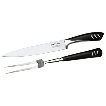 Stainless Steel Carving Set, 2 Pieces by Top Chef