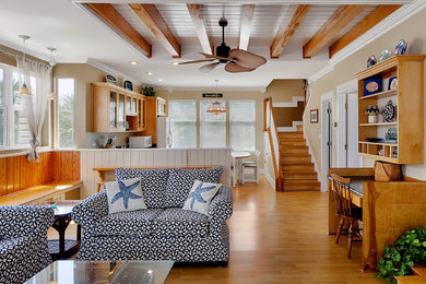 Inspiration for a coastal living room remodel in Miami