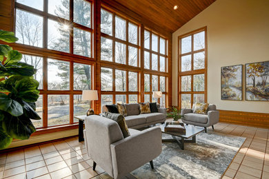 Inspiration for a transitional sunroom remodel in Newark