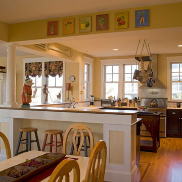 Kitchen from the informal Dining Room- Fishing Creeks Farm Home